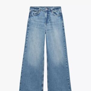 Zara Wide Leg Women's Jeans in Light Blue